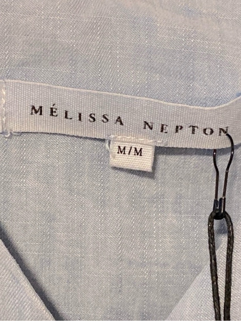 MELISSA NEPTON Pale Blue Button-Front Dress - Picture 3 of 4